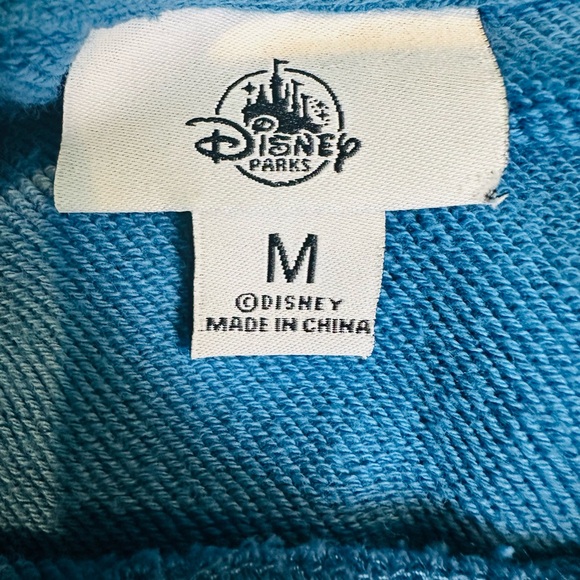 Walt Disney World Retro Blue Crewneck Sweater Red Yellow Stripes Size Medium - Picture 8 of 9